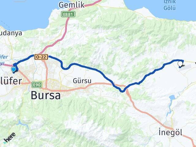 Minareliçavuş Yenişehir Havalimanı Arası Kaç Km - Yol Tarifi