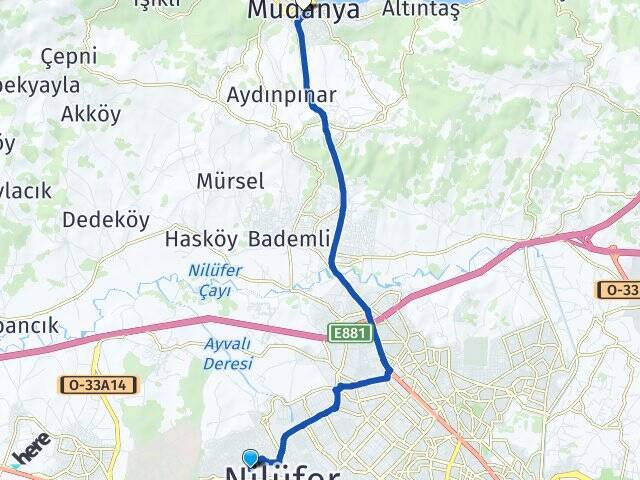 Yüzüncüyıl Mudanya Arası Kaç Km - Yol Tarifi