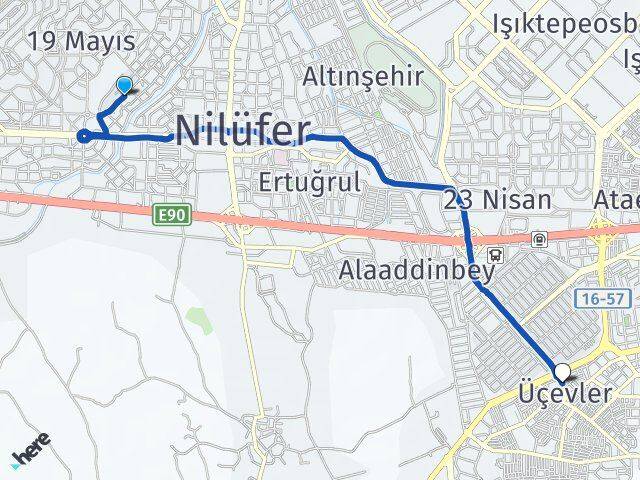 Yüzüncüyıl Üçevler Arası Kaç Km - Yol Tarifi