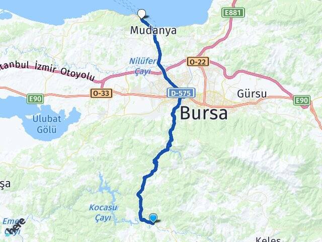 Akçabük Budo Bursa Deniz Otobüsleri Arası Kaç Km - Yol Tarifi