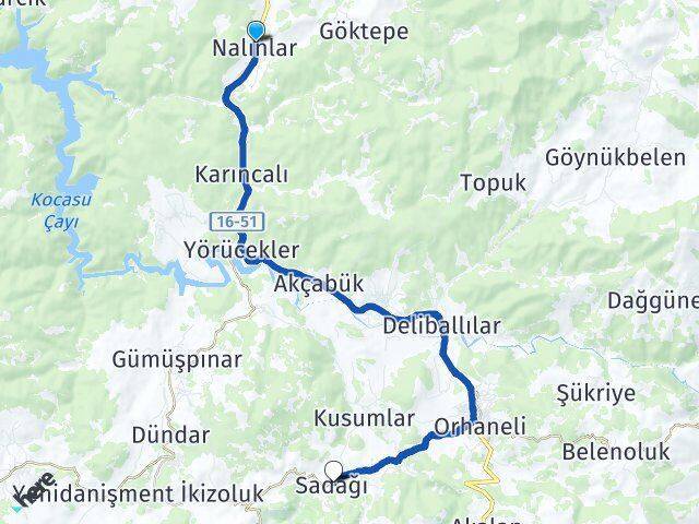Nalınlar Sadağı Arası Kaç Km - Yol Tarifi