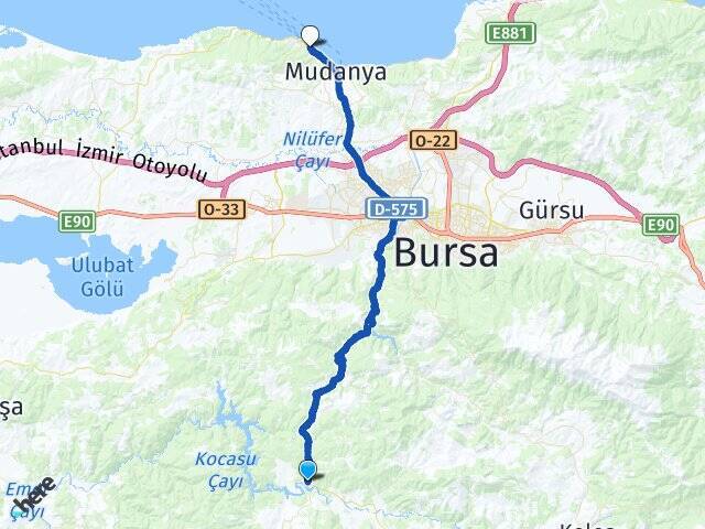 Yörücekler Budo Bursa Deniz Otobüsleri Arası Kaç Km - Yol Tarifi