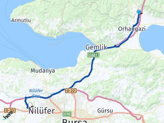 Cihanköy Bursa Uludağ Üniversitesi Arası Kaç Km - Yol Tarifi