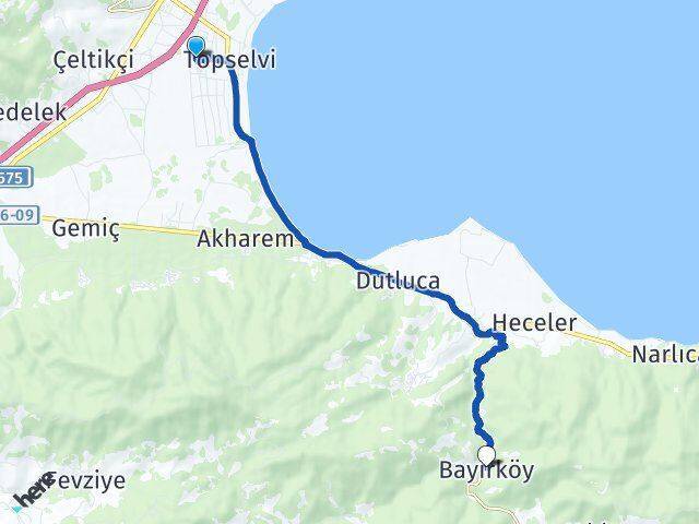 Örnekköy Bayırköy Arası Kaç Km - Yol Tarifi