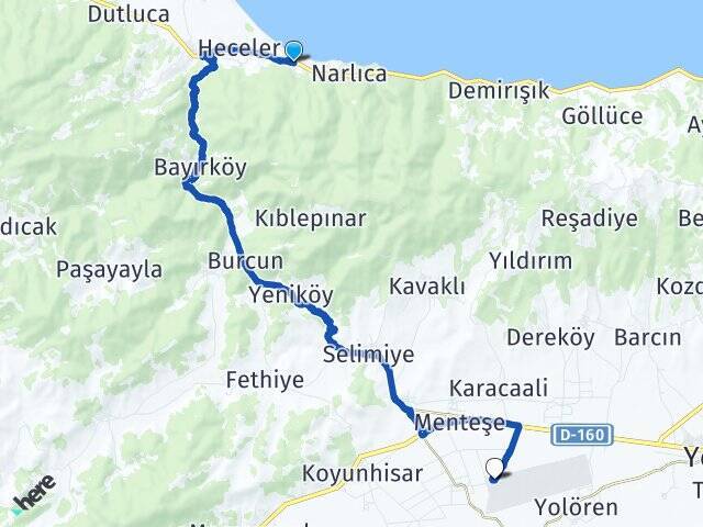 Paşapınar Yenişehir Havalimanı Arası Kaç Km - Yol Tarifi