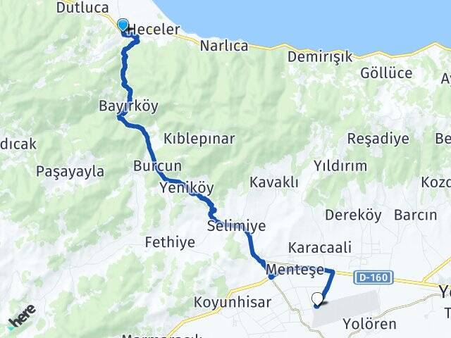 Sölöz Yenişehir Havalimanı Arası Kaç Km - Yol Tarifi