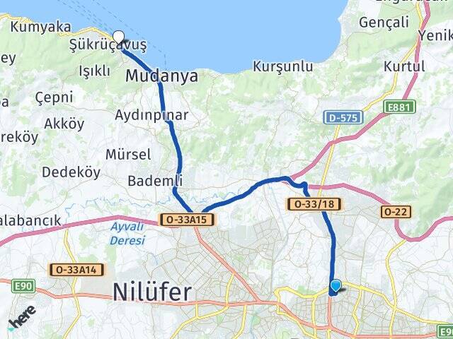 Altınova Budo Bursa Deniz Otobüsleri Arası Kaç Km - Yol Tarifi
