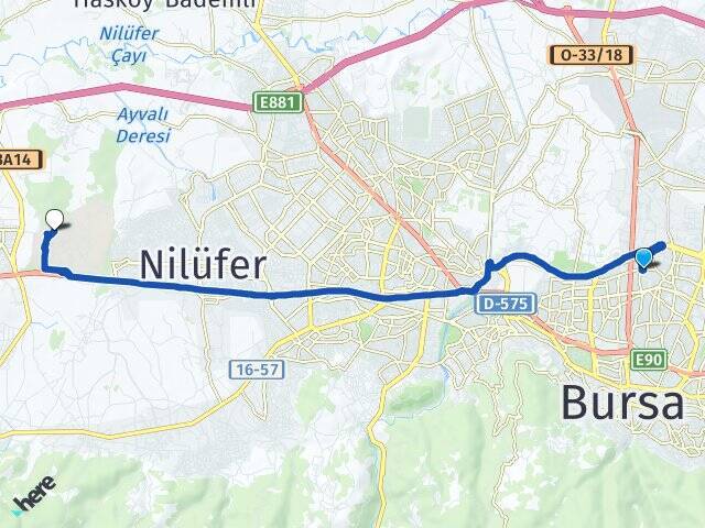 Altınova Bursa Uludağ Üniversitesi Arası Kaç Km - Yol Tarifi