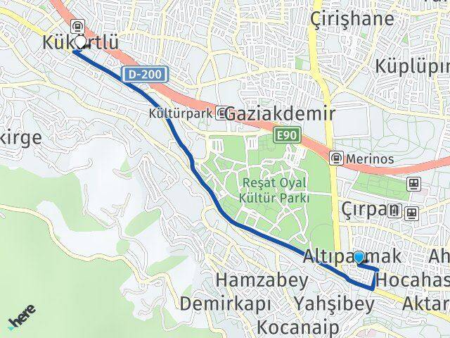 Altıparmak Kükürtlü Arası Kaç Km - Yol Tarifi
