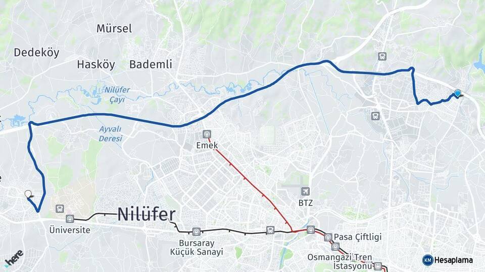 Demirtaş Barbaros Görükle Arası Kaç Km - Yol Tarifi