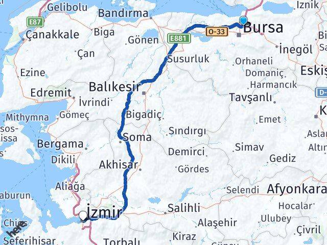 Demirtaş Barbaros İzmir Arası Kaç Km - Yol Tarifi