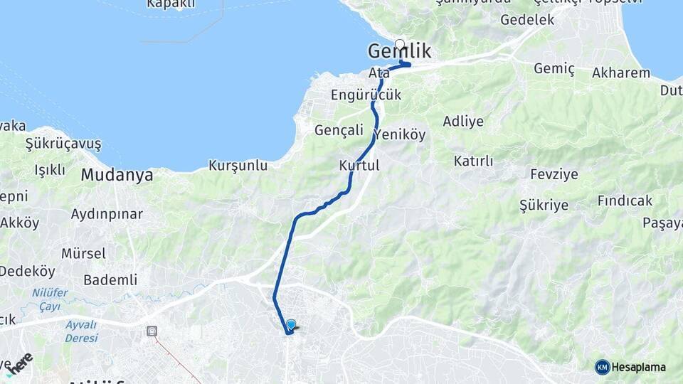 Demirtaş Dumlupınarosb Gemlik Arası Kaç Km - Yol Tarifi