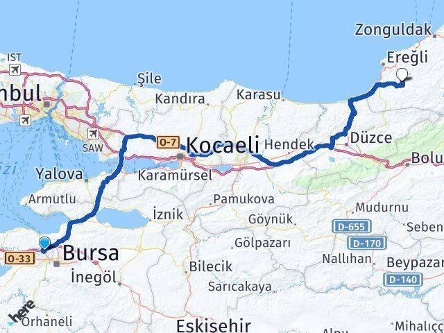 Emek Fatih Sultan Mehmet Ereğli Arası Kaç Km - Yol Tarifi