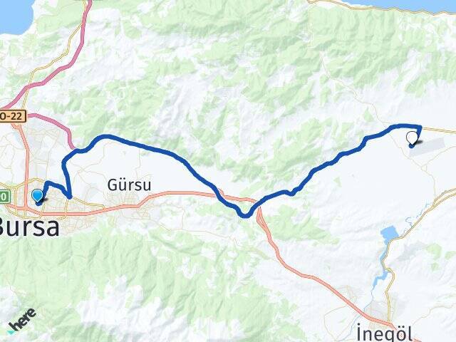 Gülbahçe Yenişehir Havalimanı Arası Kaç Km - Yol Tarifi