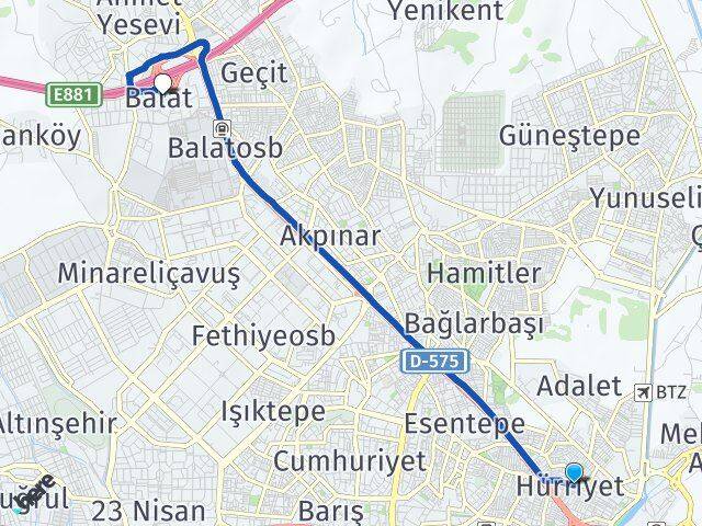 Hürriyet Balat Arası Kaç Km - Yol Tarifi