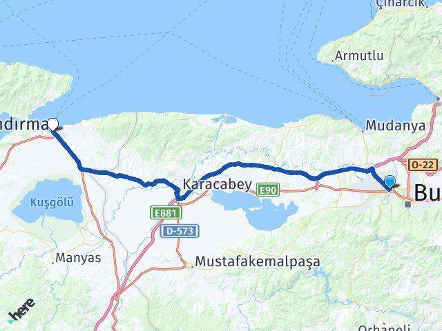 Hürriyet Bandırma Arası Kaç Km - Yol Tarifi