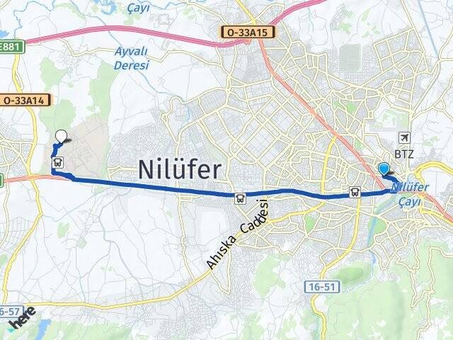 Hürriyet Bursa Uludağ Üniversitesi Arası Kaç Km - Yol Tarifi
