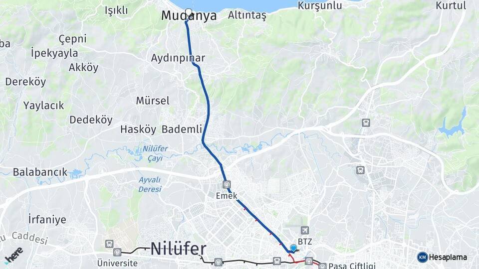 Hürriyet Mudanya Arası Kaç Km - Yol Tarifi