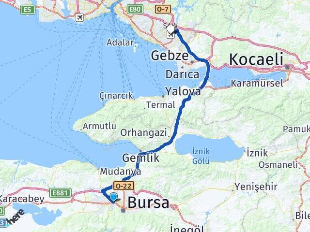 Hürriyet Sabiha Gökçen Havalimanı Arası Kaç Km - Yol Tarifi