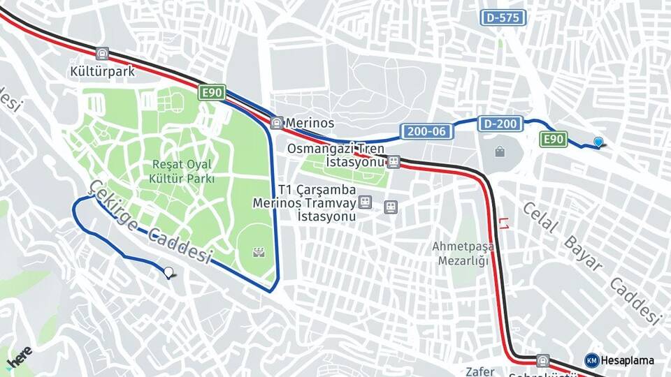 Bursa Osmangazi Muradiye Osmangazi Arası Kaç Km - Yol Haritası