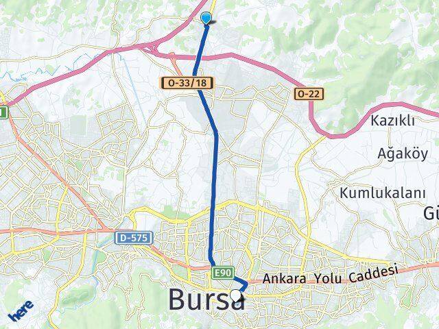 Ovaakça Yeşil Arası Kaç Km - Yol Tarifi
