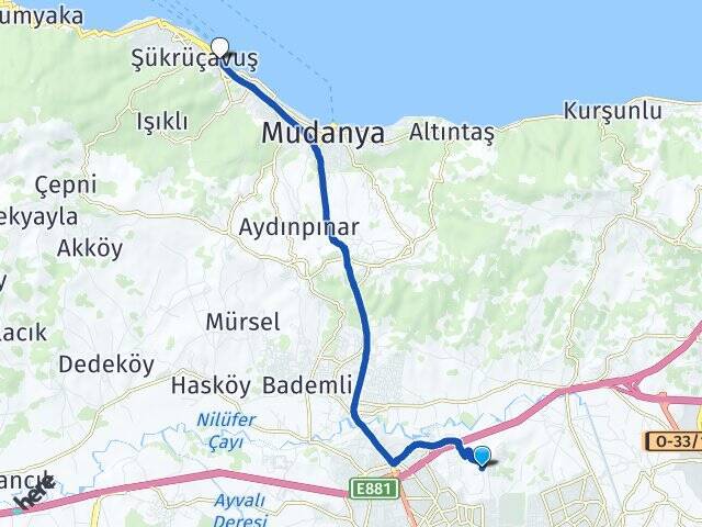 Yenikent Budo Bursa Deniz Otobüsleri Arası Kaç Km - Yol Tarifi