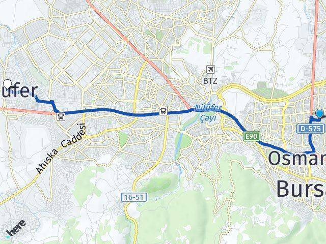 Yeşilova Nilüfer Arası Kaç Km - Yol Tarifi