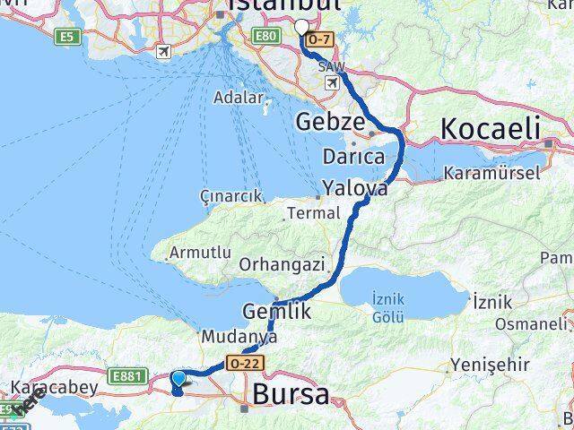 Bursa Uludağ Üniversitesi Atatürk Arası Kaç Km - Yol Tarifi