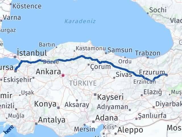 Bursa Yakutiye Arası Kaç Km - Yol Tarifi