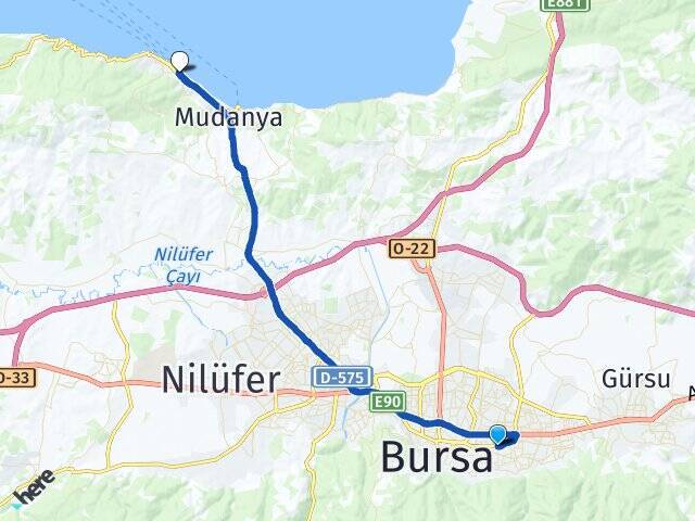 Beyazıt Budo Bursa Deniz Otobüsleri Arası Kaç Km - Yol Tarifi