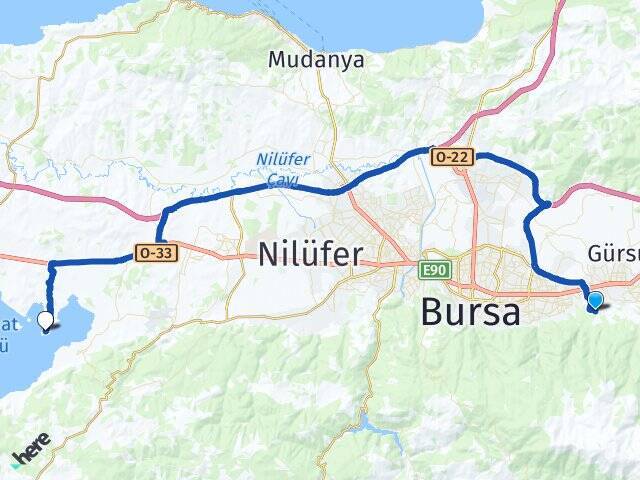Cumalıkızık Gölyazı Arası Kaç Km - Yol Tarifi