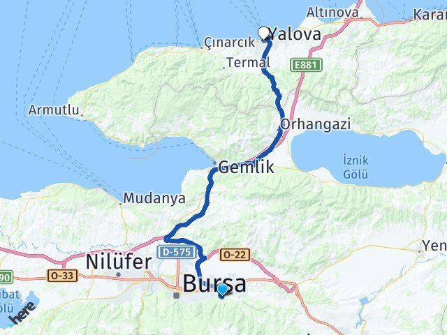 Cumalıkızık Yalova Arası Kaç Km - Yol Tarifi