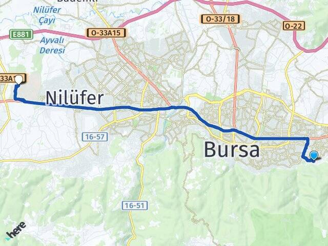 Fidyekızık Bursa Uludağ Üniversitesi Arası Kaç Km - Yol Tarifi