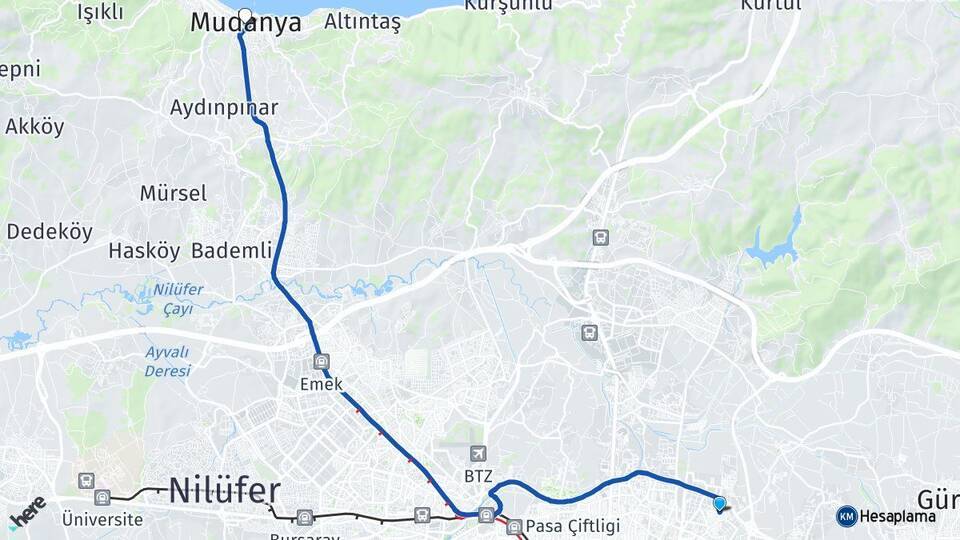Millet Mudanya Arası Kaç Km - Yol Tarifi