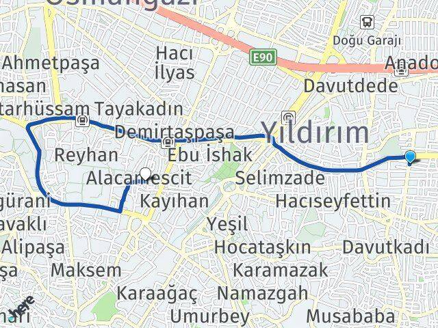 Sinandede Alacamescit Arası Kaç Km - Yol Tarifi