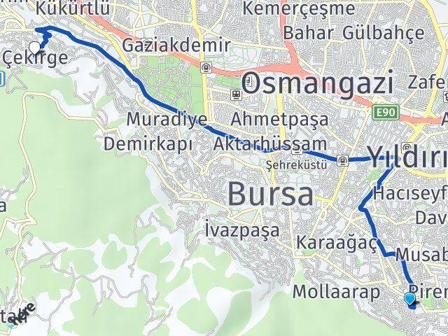 Teferrüç Çekirge Arası Kaç Km - Yol Tarifi