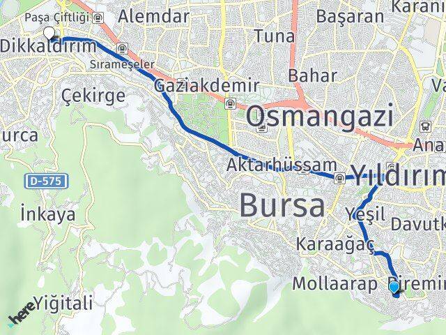 Teferrüç Dikkaldırım Arası Kaç Km - Yol Tarifi