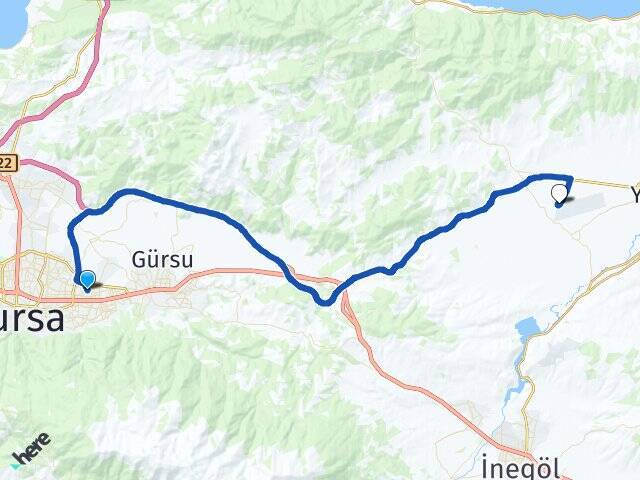 Ulus Yenişehir Havalimanı Arası Kaç Km - Yol Tarifi