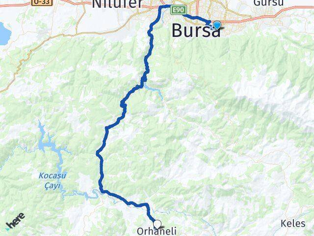 Yeşilyayla Orhaneli Arası Kaç Km - Yol Tarifi