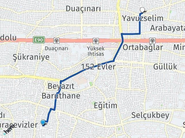 Yeşilyayla Yıldırım Arası Kaç Km - Yol Tarifi