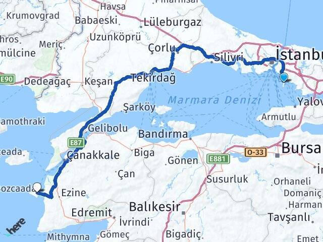 Büyükada İskelesi Bozcaada Arası Kaç Km - Yol Tarifi