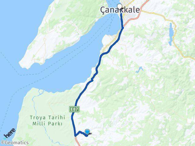 Akçeşme Çanakkale Arası Kaç Km - Yol Tarifi