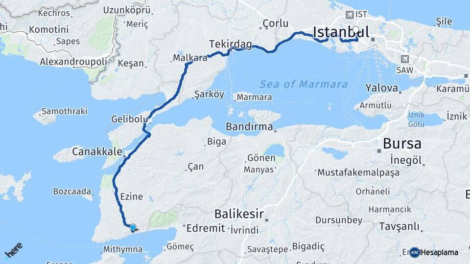Ahmetçe Başakşehir Arası Kaç Km - Yol Tarifi
