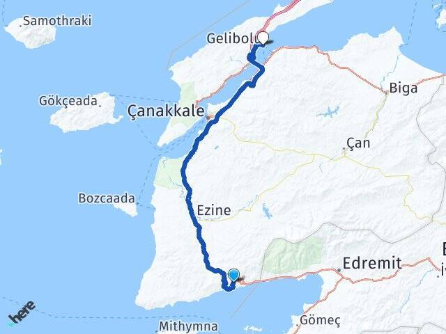 Arıklı Gelibolu Feribot Terminali Arası Kaç Km - Yol Tarifi