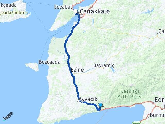 Küçükçetmi Kilitbahir Feribot Terminali Arası Kaç Km - Yol Tarifi