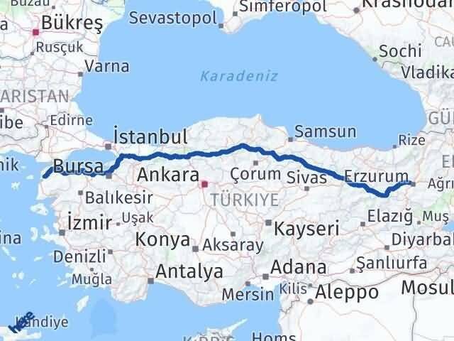 Çanakkale Aziziye Arası Kaç Km - Yol Tarifi