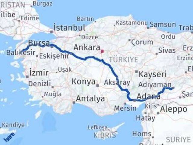 Çanakkale Bayramiç Adıyaman Arası Kaç Km - Yol Haritası