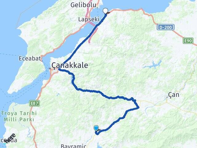 Aşağışevik Çardak Feribot Terminali Arası Kaç Km - Yol Tarifi