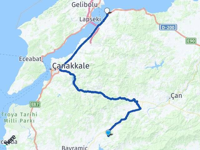Köylü Çardak Feribot Terminali Arası Kaç Km - Yol Tarifi