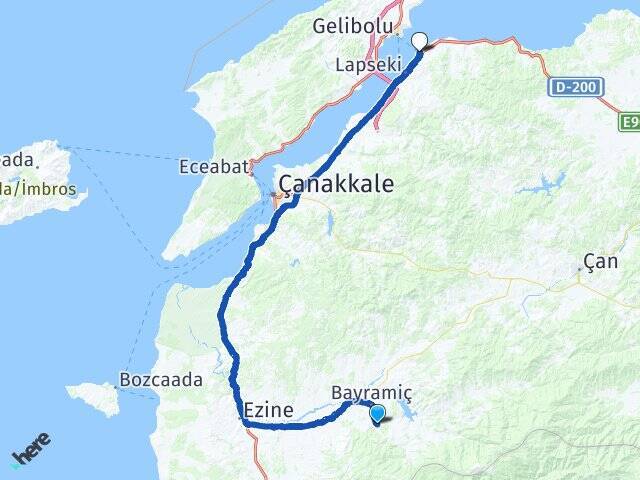 Örenli Çardak Feribot Terminali Arası Kaç Km - Yol Tarifi